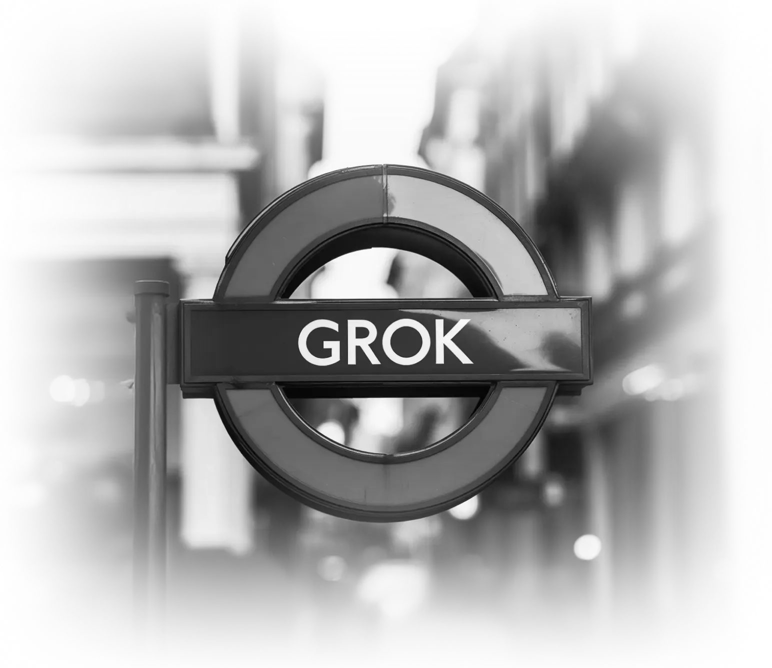 GROK London Underground sign